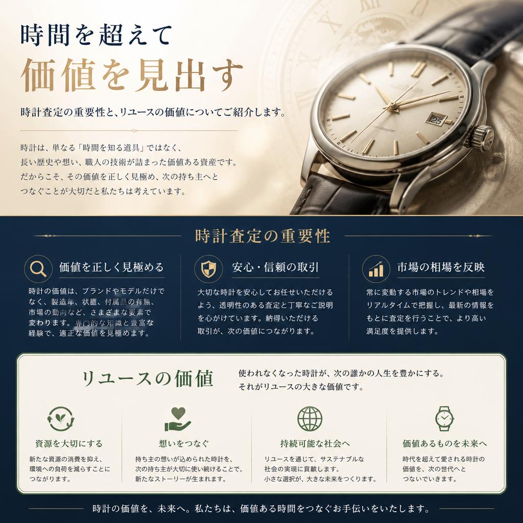 時計査定とリユースのメリット