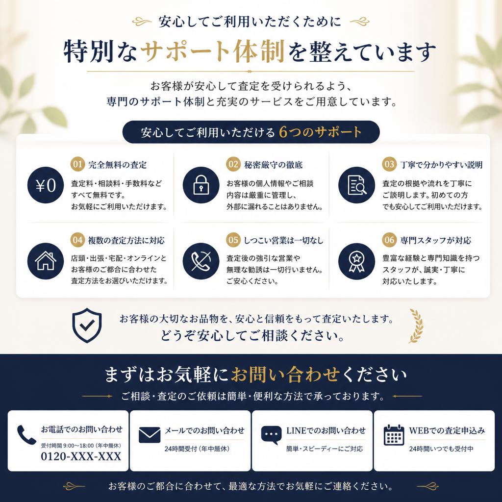 安心と信頼のサポート体制