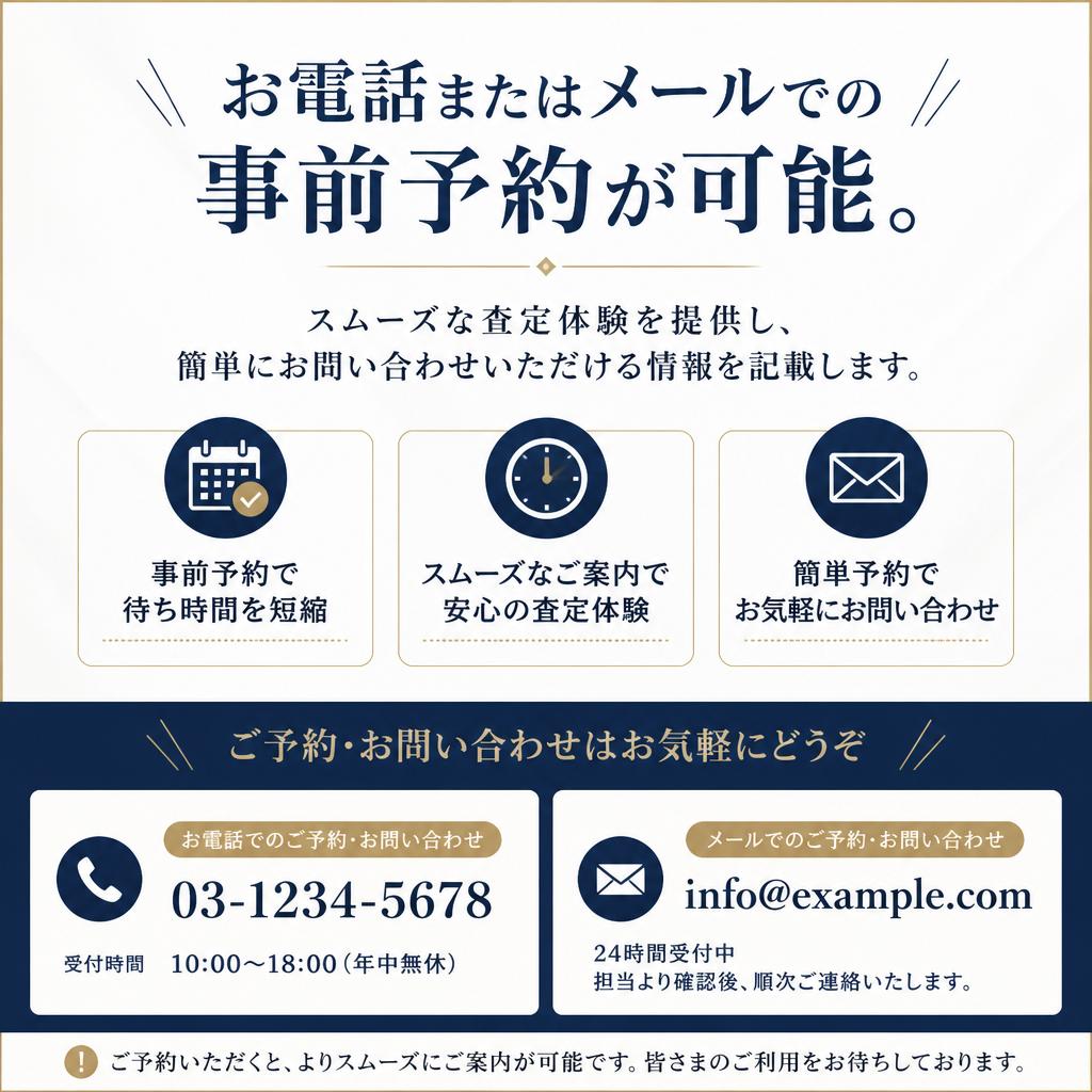 今すぐ査定予約を！
