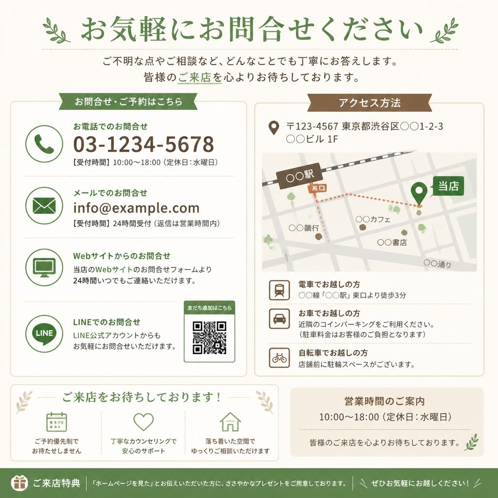 7. お問い合わせ・来店のご案内