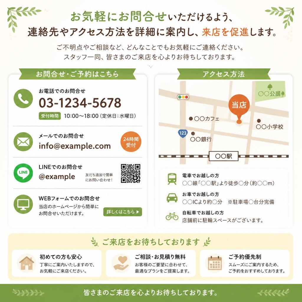 7. お問い合わせ・来店のご案内