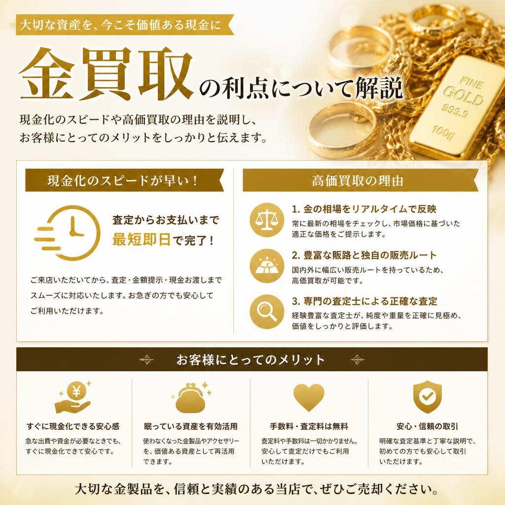 2. 金買取のメリット