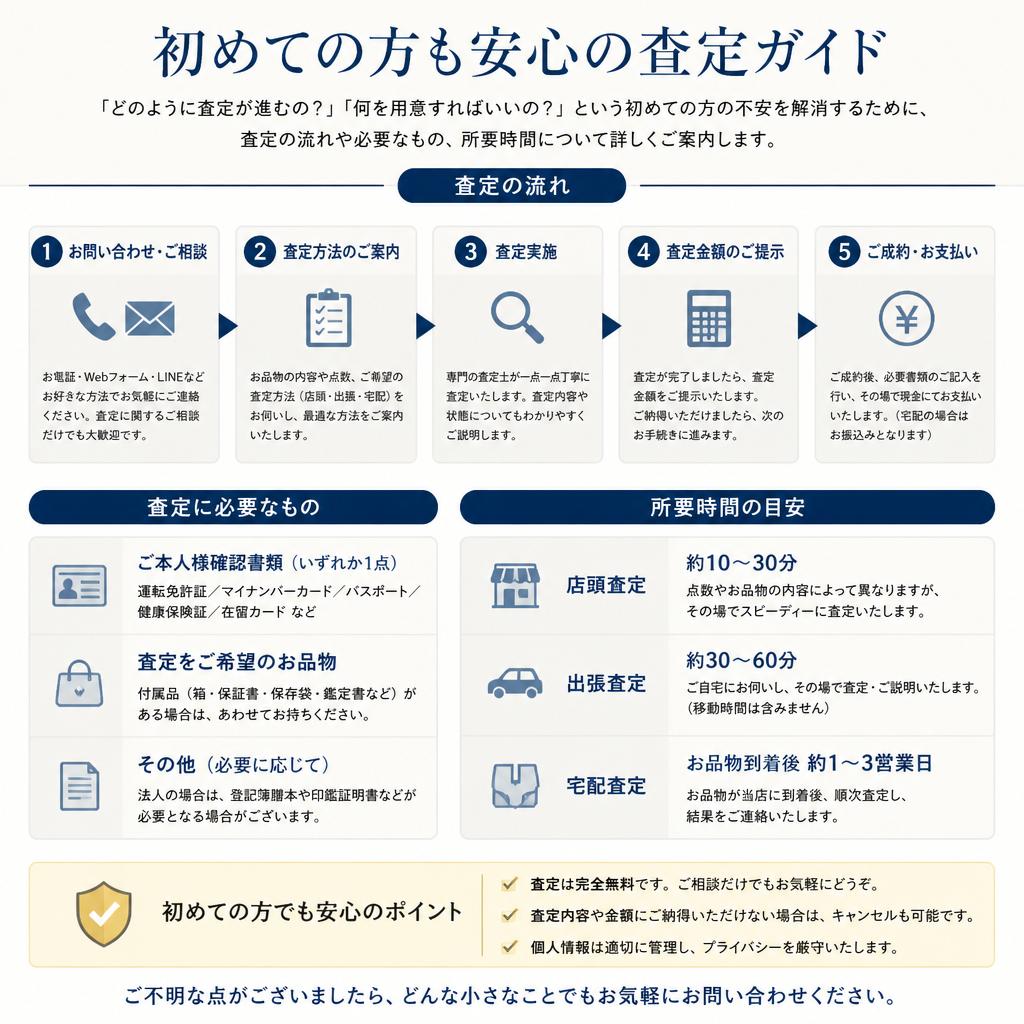 査定の流れと所要時間