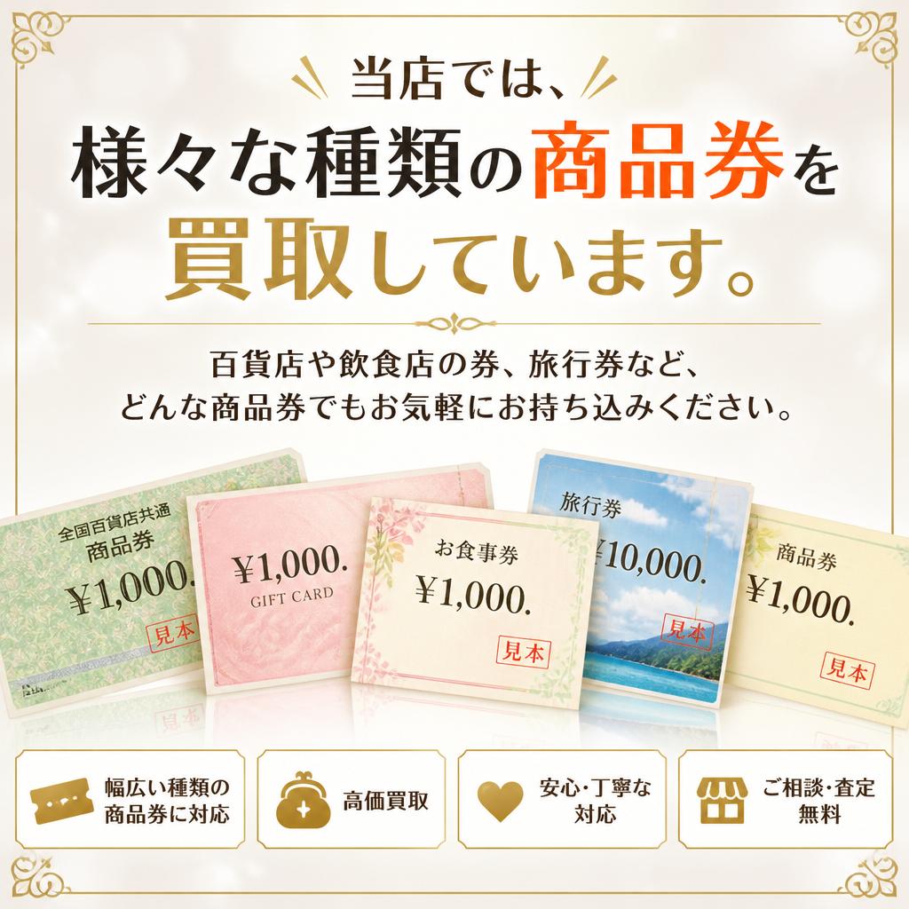 多様な商品券に対応
