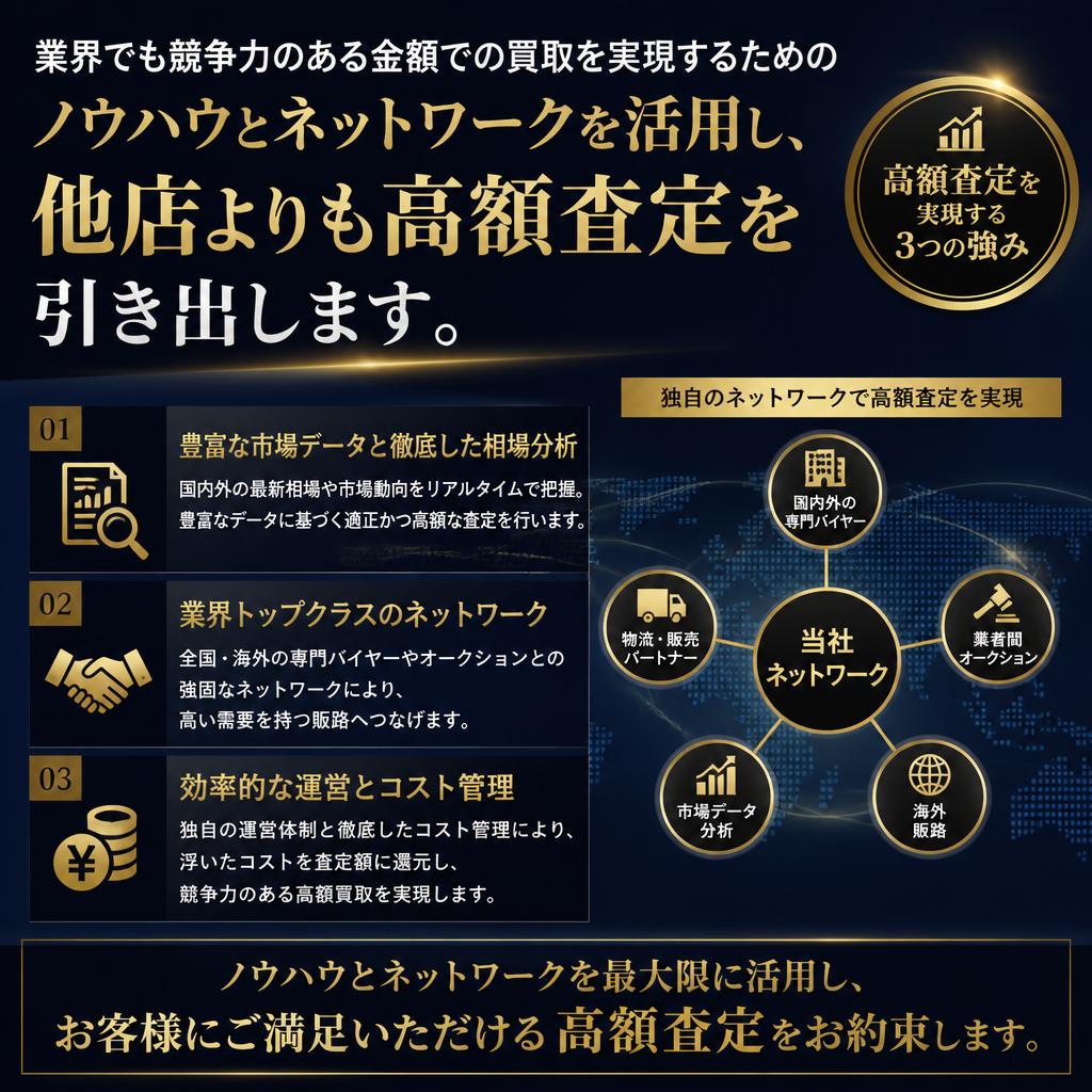高価買取の理由