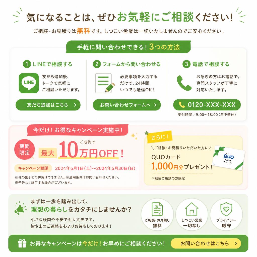 7. まずは問い合わせを！