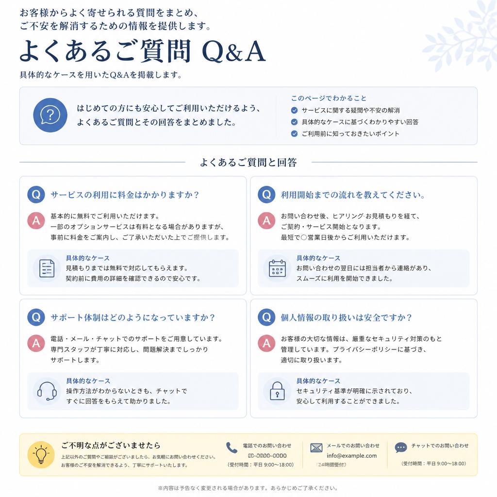 よくある質問の回答