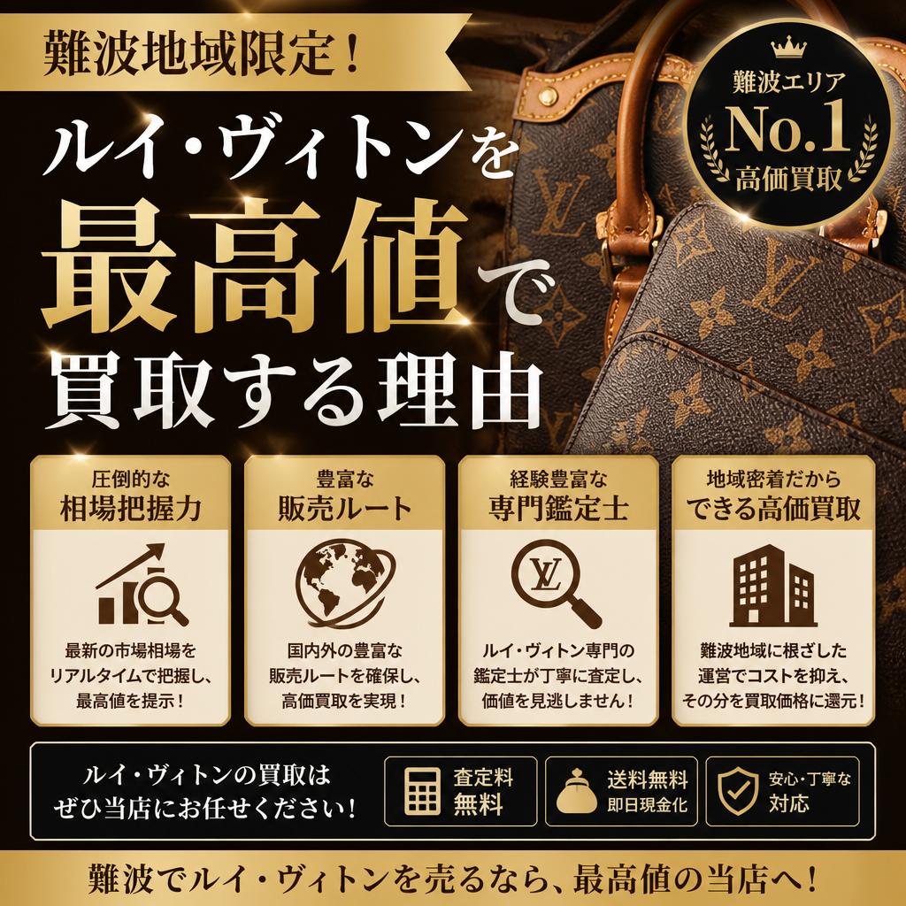 難波地域限定！ルイ・ヴィトンを最高値で買取する理由