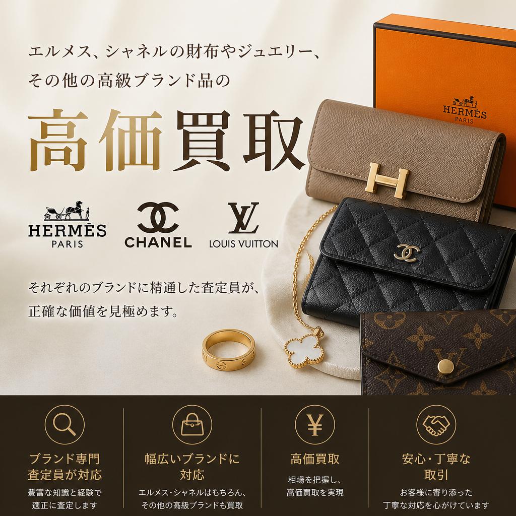 エルメスやシャネルなどの高級ブランド品