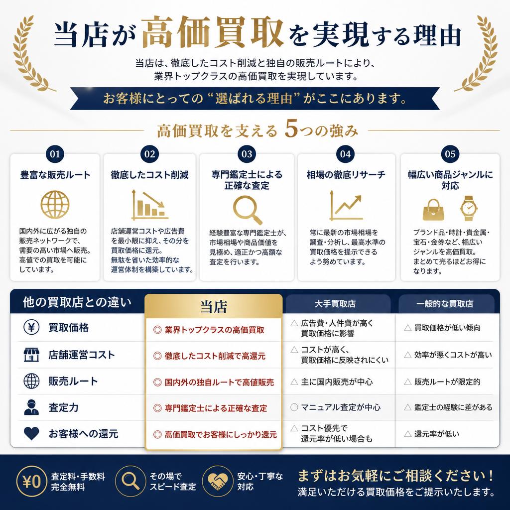 4. 高価買取の理由と他店との違い