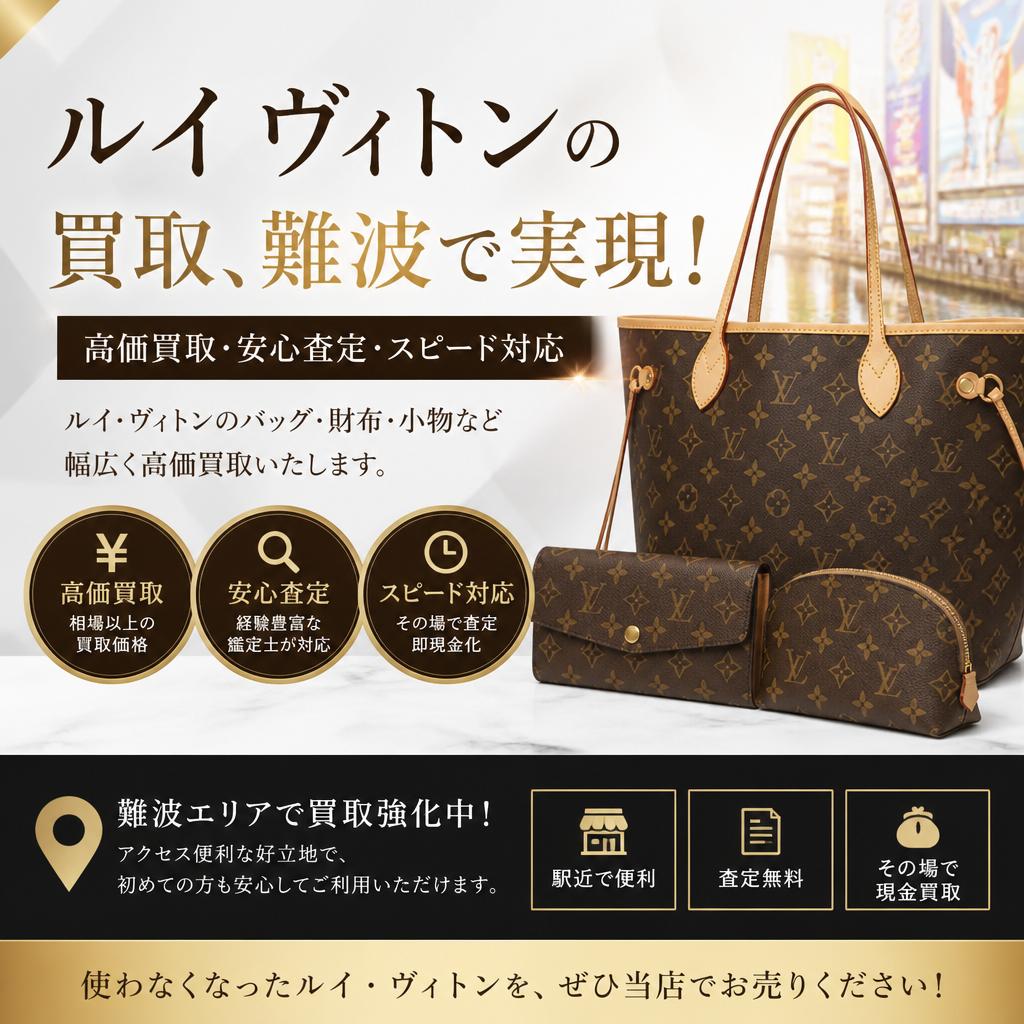 ルイ ヴィトンの買取、難波で実現！