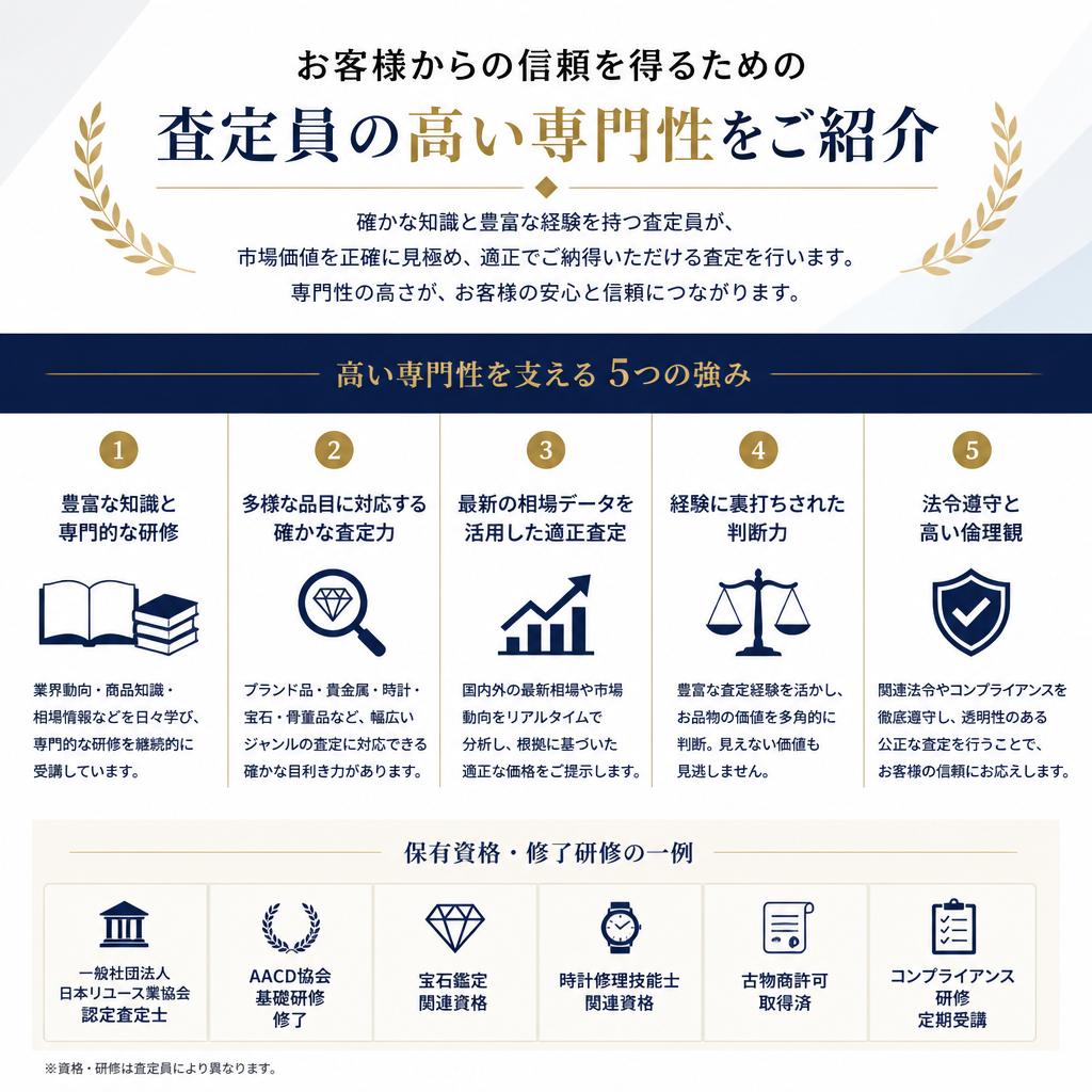 4. 選ばれる理由 - 丁寧な査定と高評価
