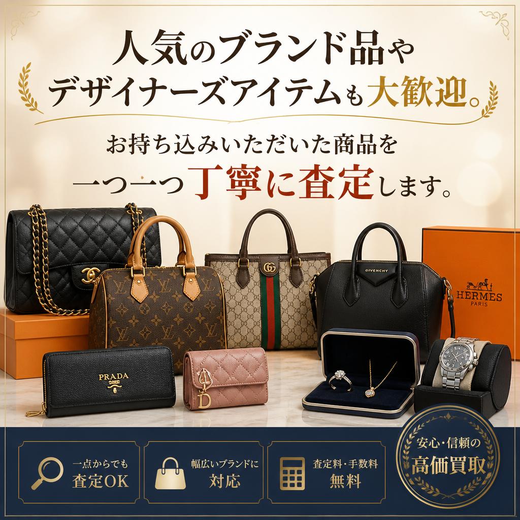 ブランド品もお任せ