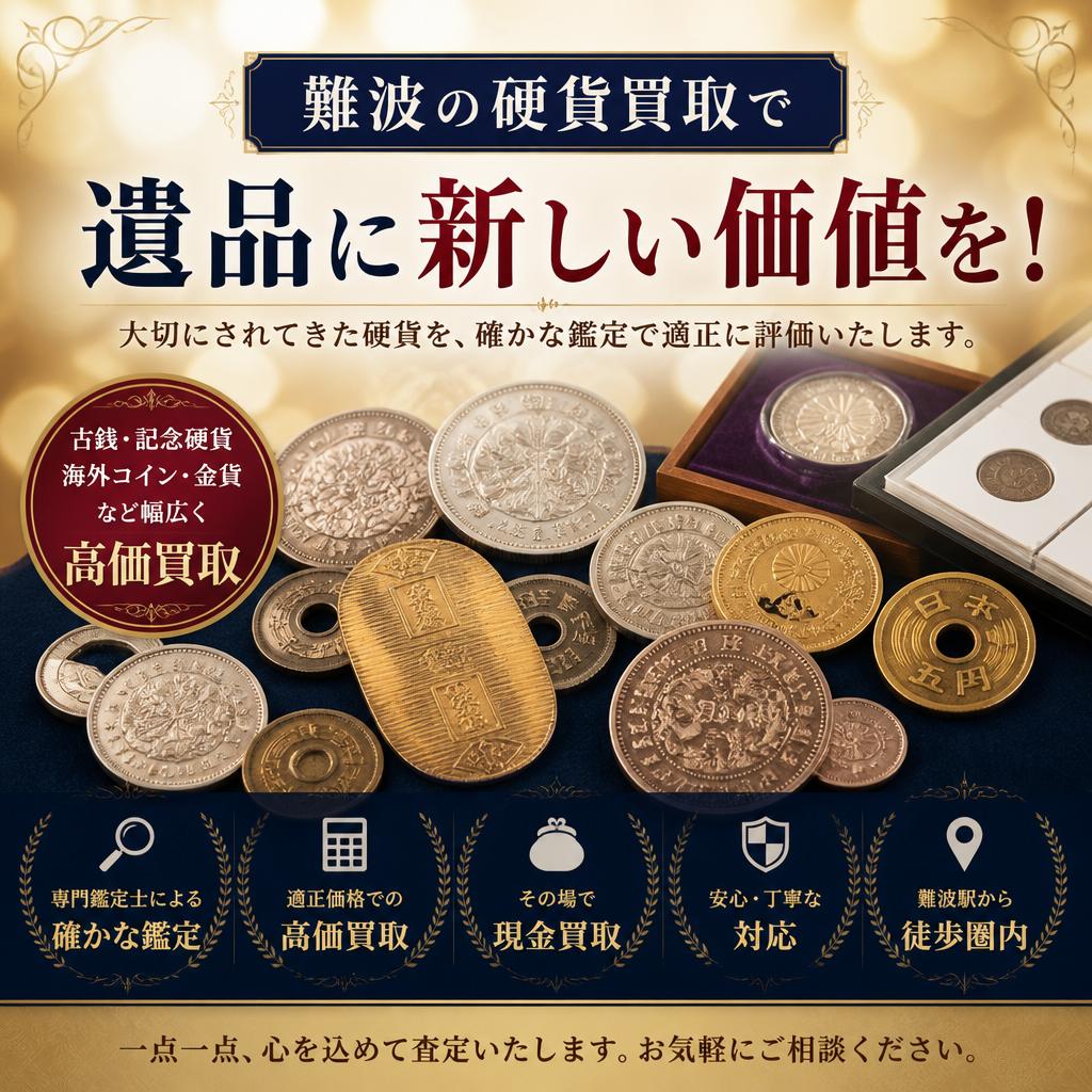 難波の硬貨買取で遺品に新しい価値を！