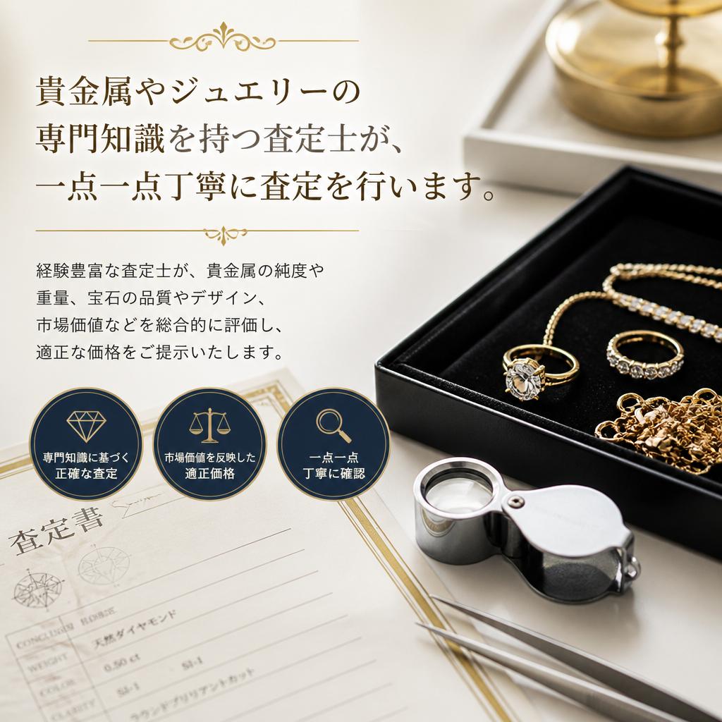 4. ジュエリーの査定はお任せ!