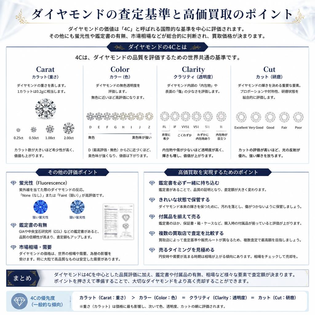 ダイヤモンドの査定方法