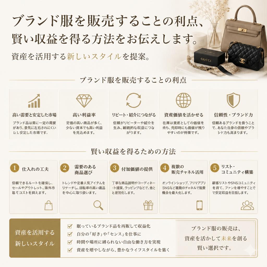 2. 高級ブランド服の買取のメリット