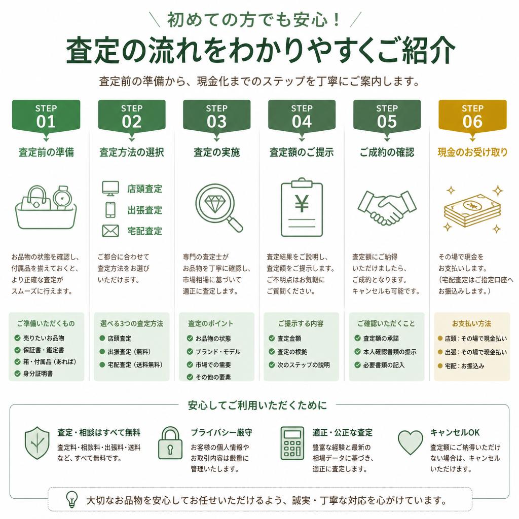 貴金属査定の流れ