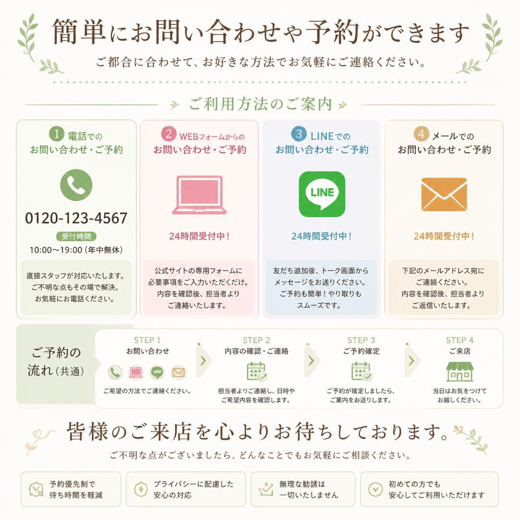 7. お問い合わせ・ご予約