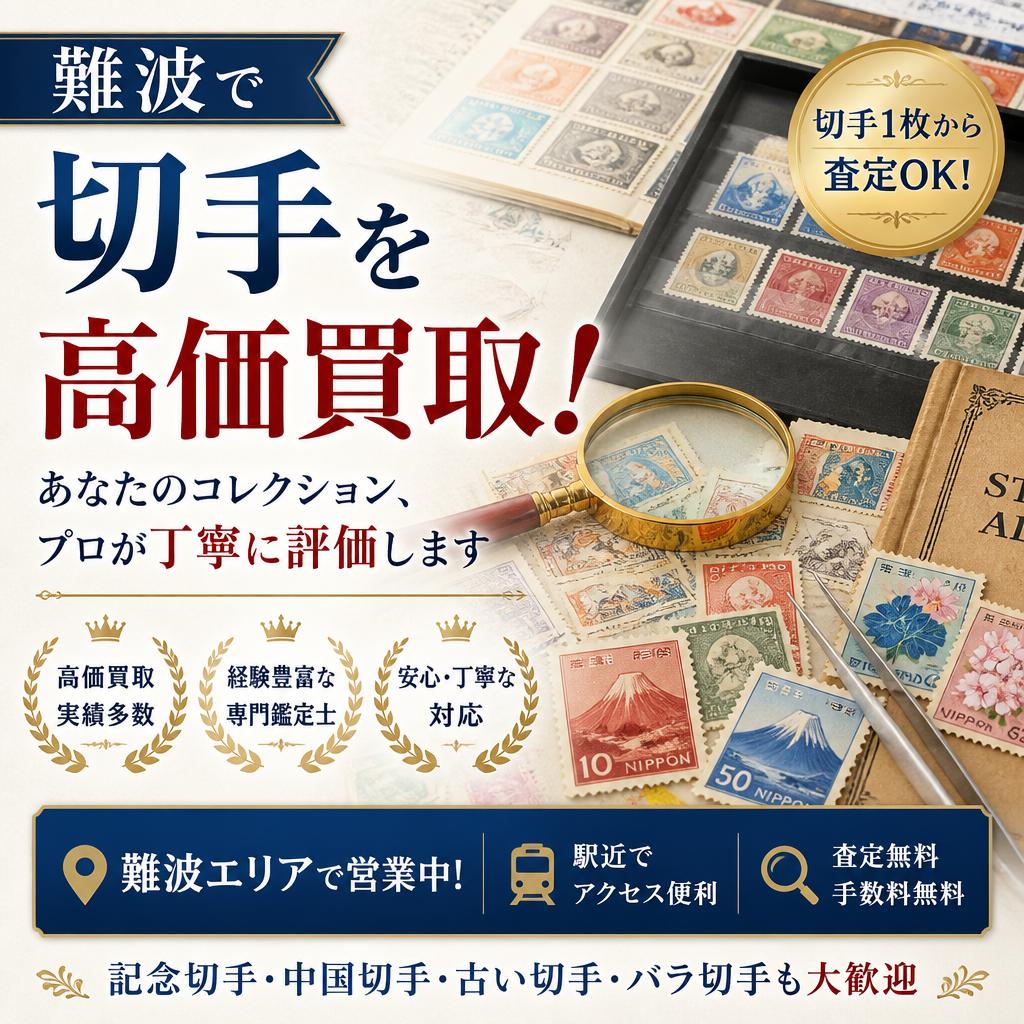 難波で切手を高価買取！あなたのコレクション、プロが丁寧に評価します