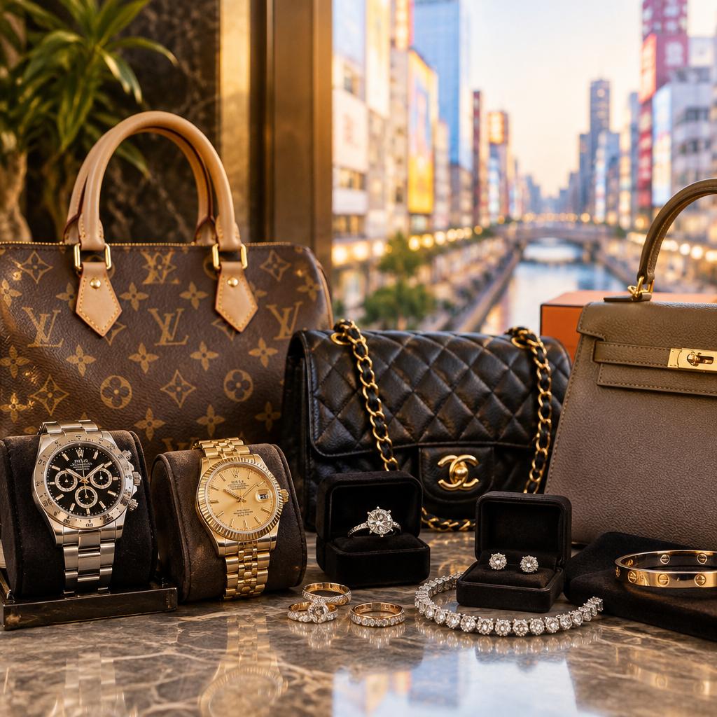 難波でブランド品・ジュエリーの高価買取をお考えなら。大切な宝物に、納得の査定を。