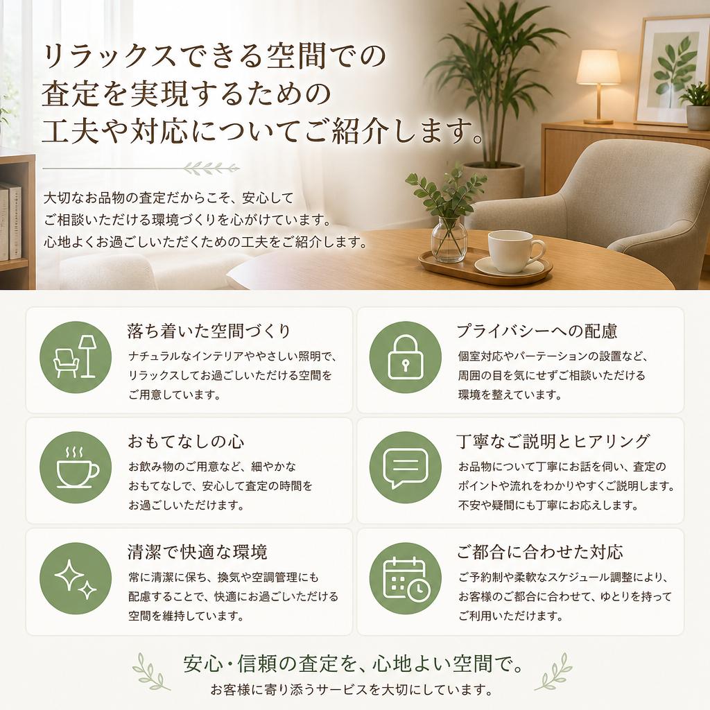安心の査定環境